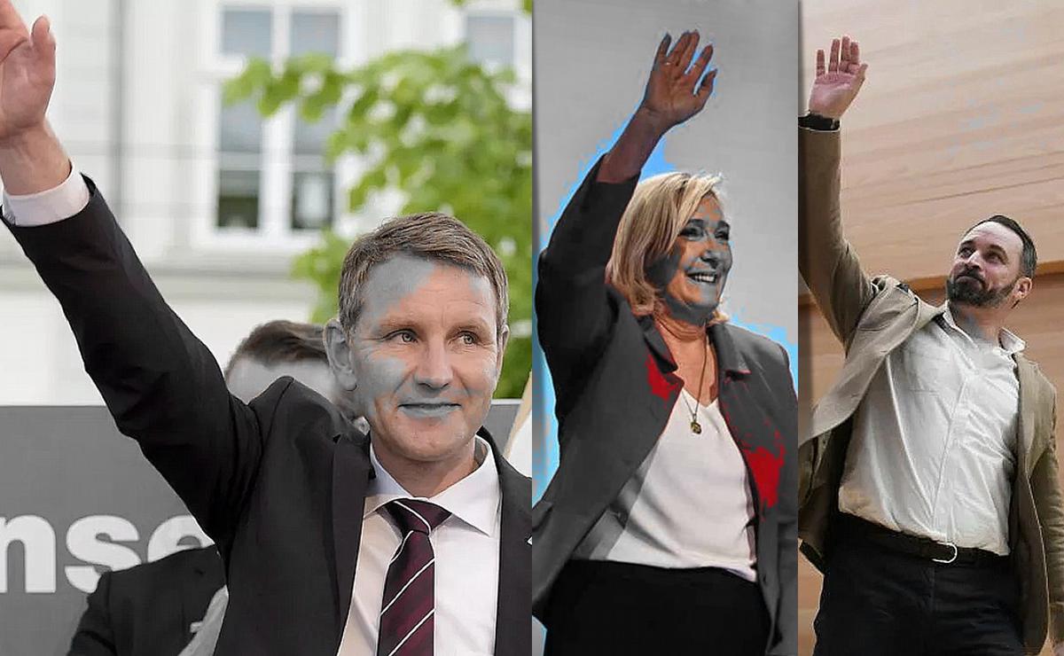 Höcke, Alemania; Le Pen, Francia; Abascal, España; la  derecha crece en el mundo.