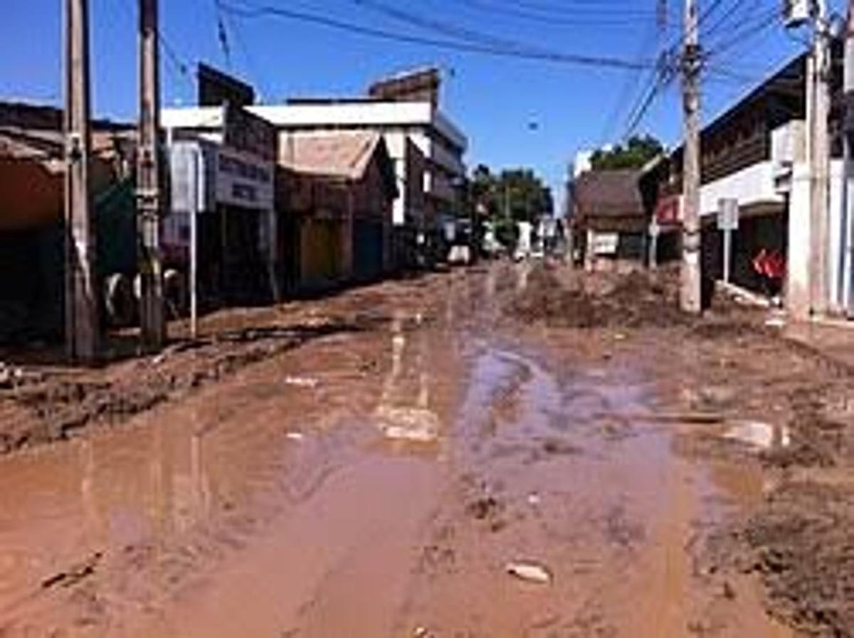 Calle anegada.