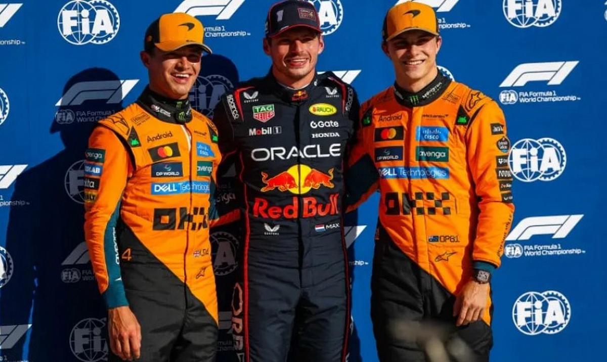 Norris, Verstappen y Piastri, los que llegan con posibilidades de título.