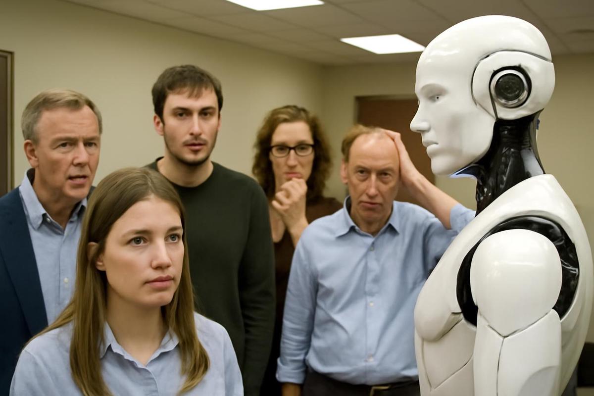 Ilustración de un jefe de IA