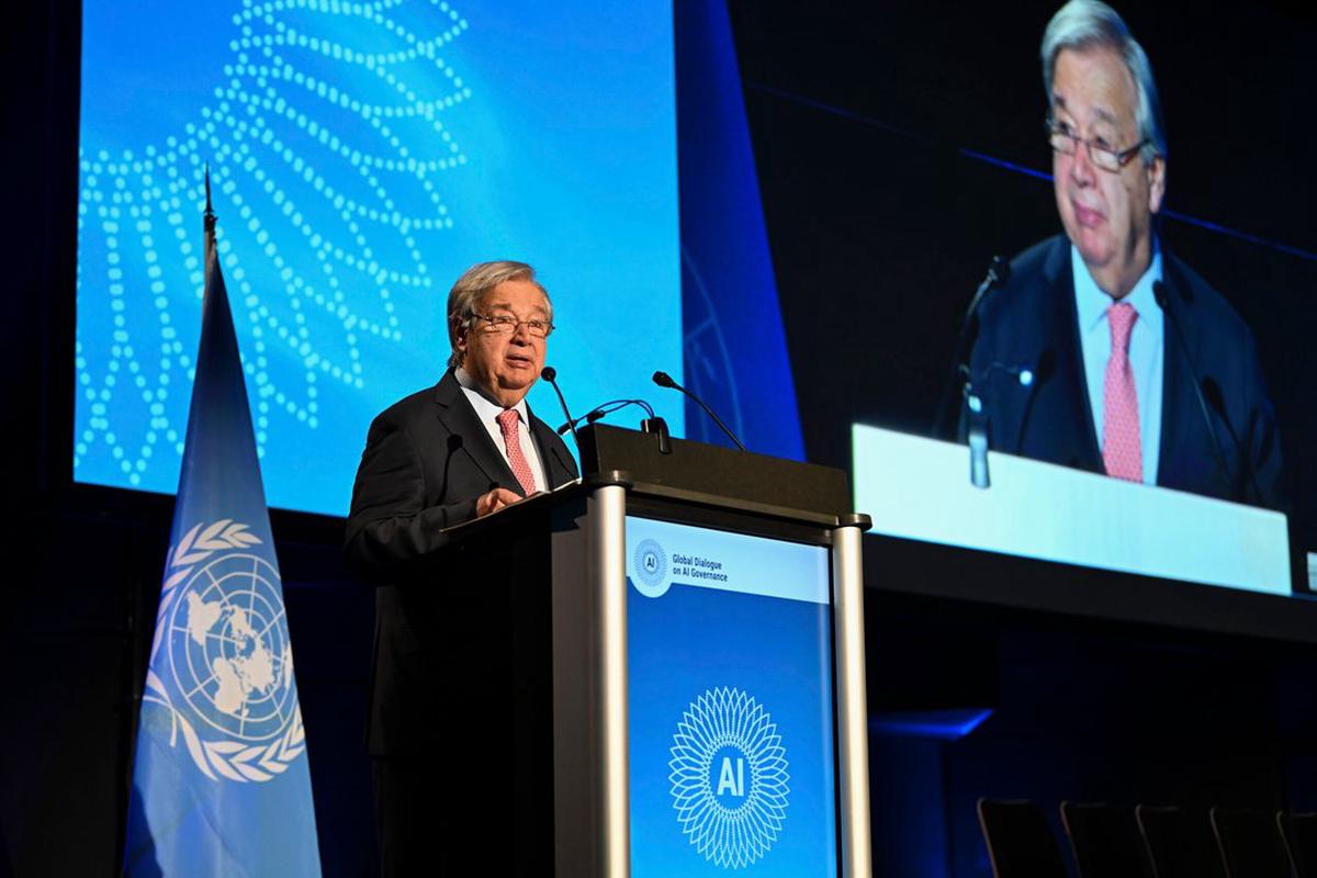 Guterres visitó Damasco, capital de Siria.