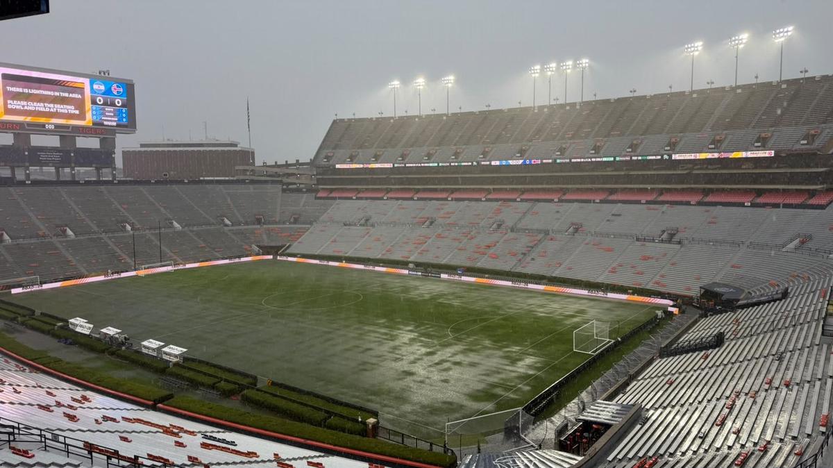 Así luce el césped del Jordan-Hare Stadium. 