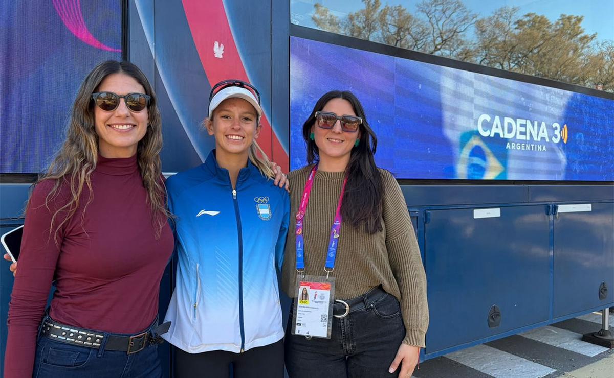 La jugadora del equipo de beach volley Morena Abdala pasó por el Estudio Federal Sancor Seguros.