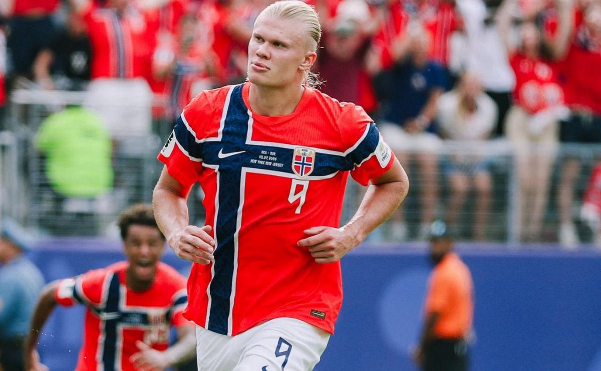 Haaland tuvo un partido inolvidable ante Brasil.
