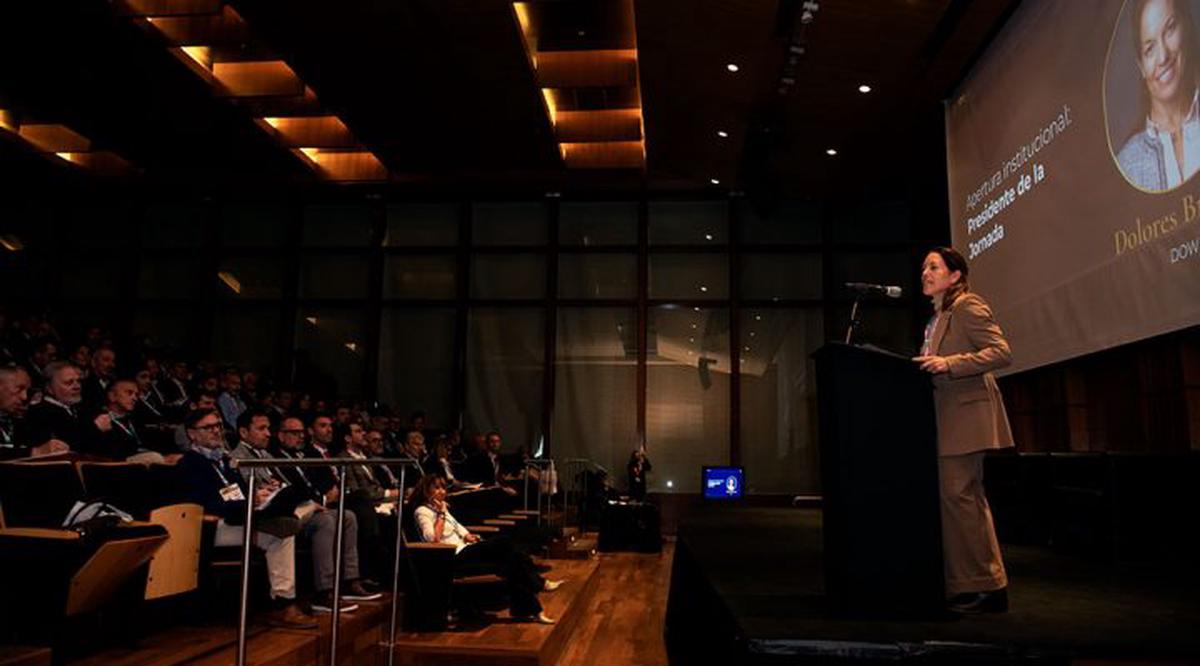 La presidenta de la Jornada y representante de Dow Argentina, Dolores Brizuela (Crédito: CONICET)