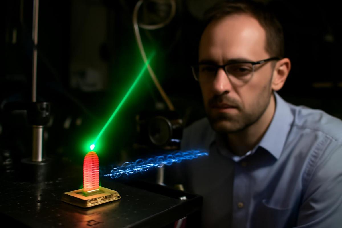 Investigadores crean un dispositivo innovador que guía electrones con luz láser.