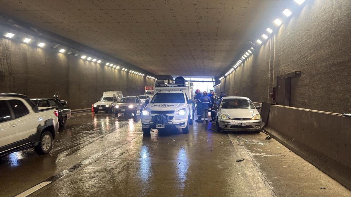 El choque en cadena ocurrió en la Circunvalación.