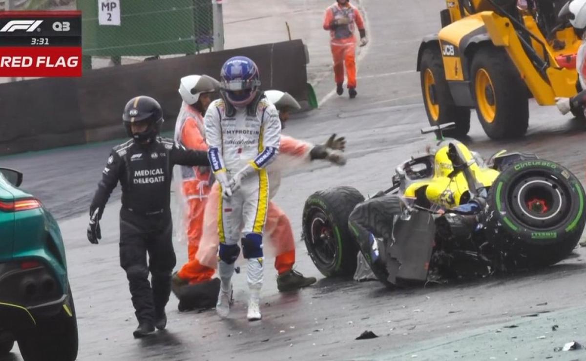 FOTO: Albon destrozó su Williams y el equipo puede quedarse con un solo coche para el GP