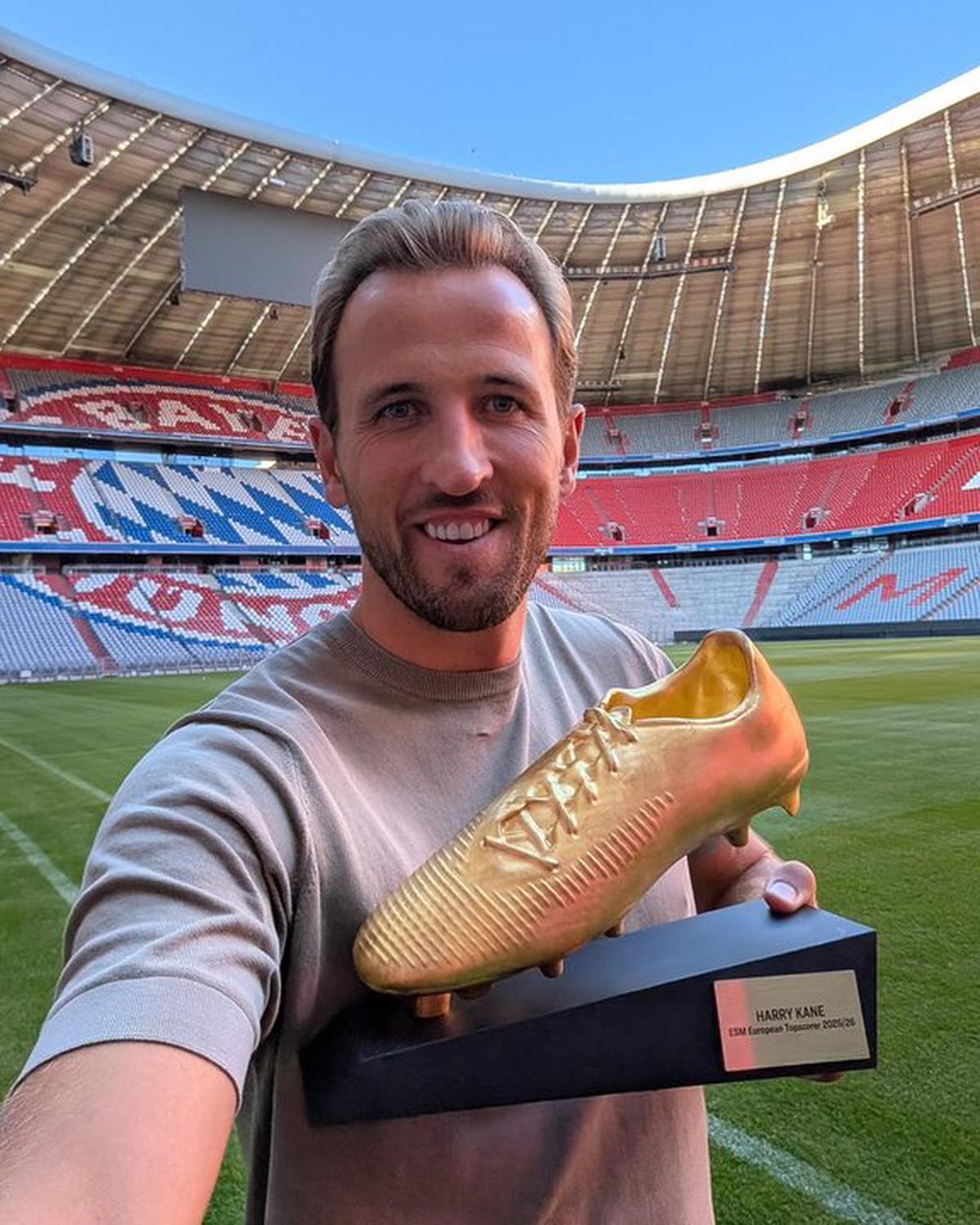 Harry Kane fue galardonado con la Bota de Oro en la temporada 2025/26.