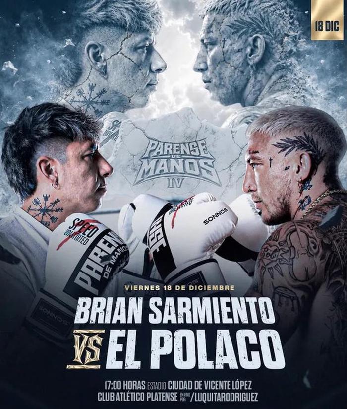 Brian Sarmiento se alista para su combate contra El Polaco en el evento Párense de Manos IV