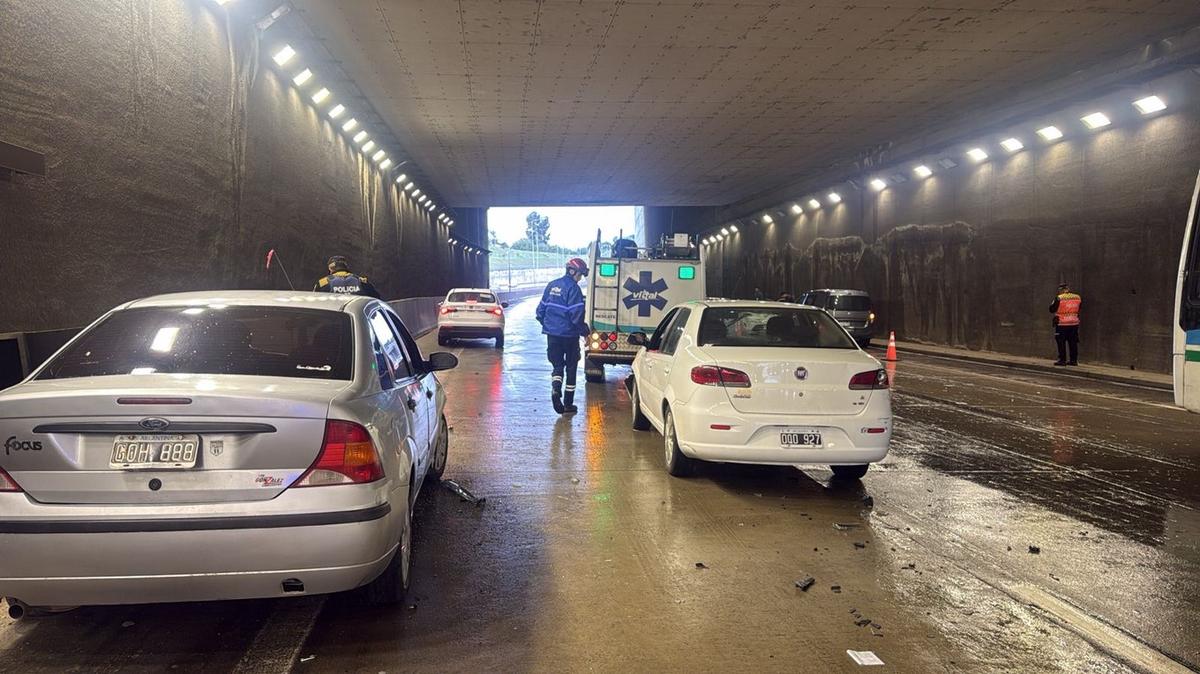 El choque en cadena ocurrió en la Circunvalación.