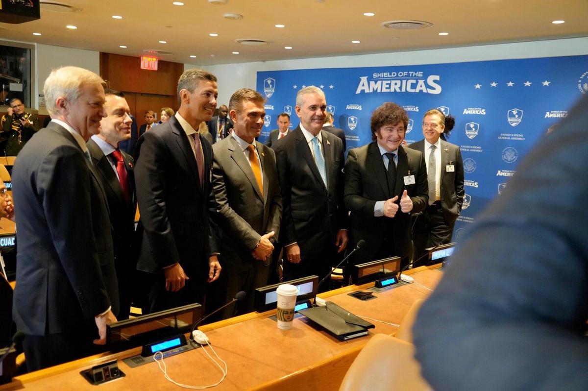 Milei y Trump compartieron la sesión del Escudo de las Américas en la ONU.