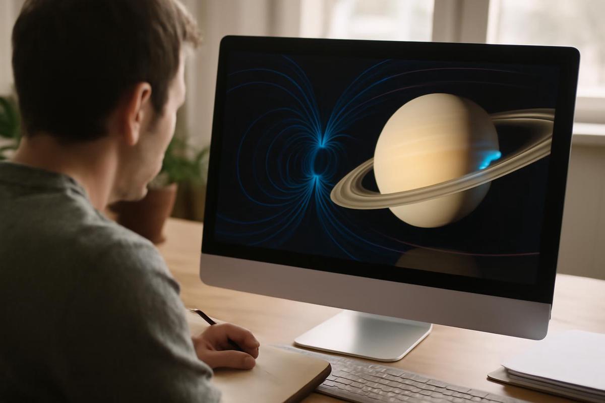 Giro sorprendente en el escudo magnético de Saturno