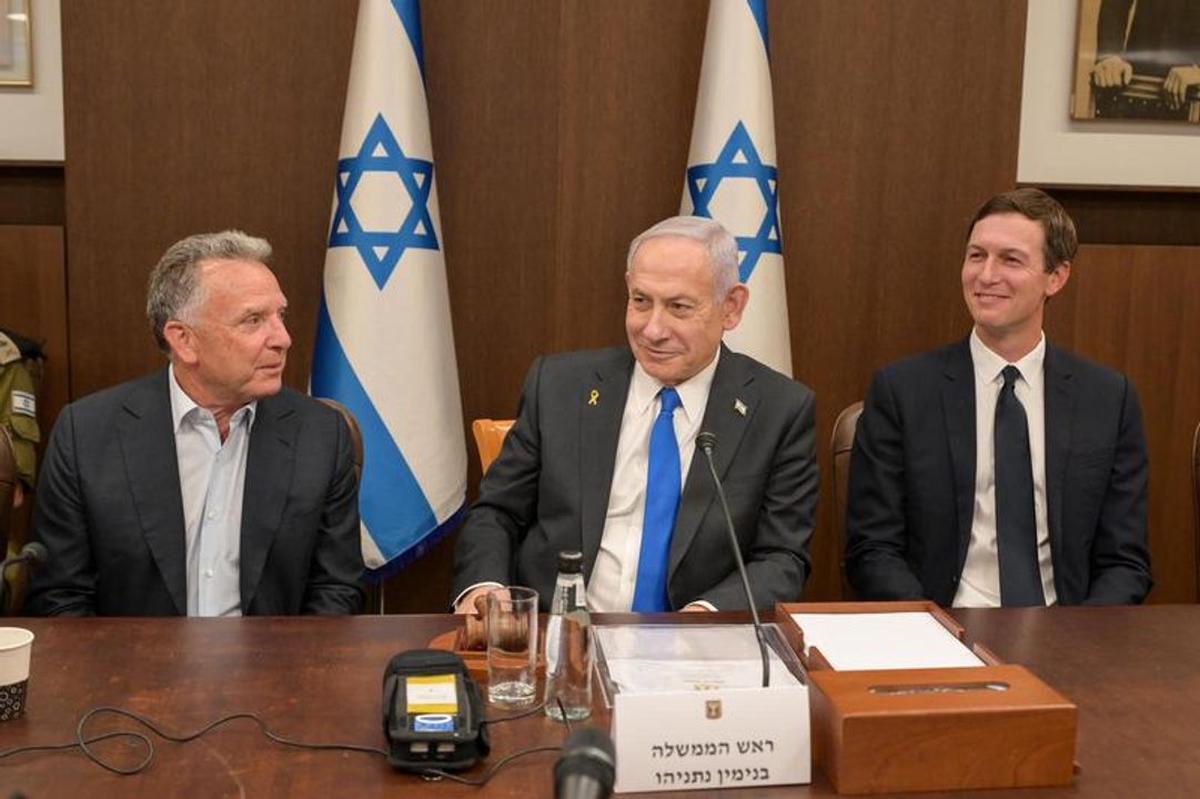 Netanyahu (c) y Kushner (d), protagonistas del encuentro más reciente.