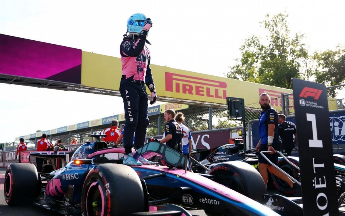 Gasly festeja con emoción su increíble pole en Monza