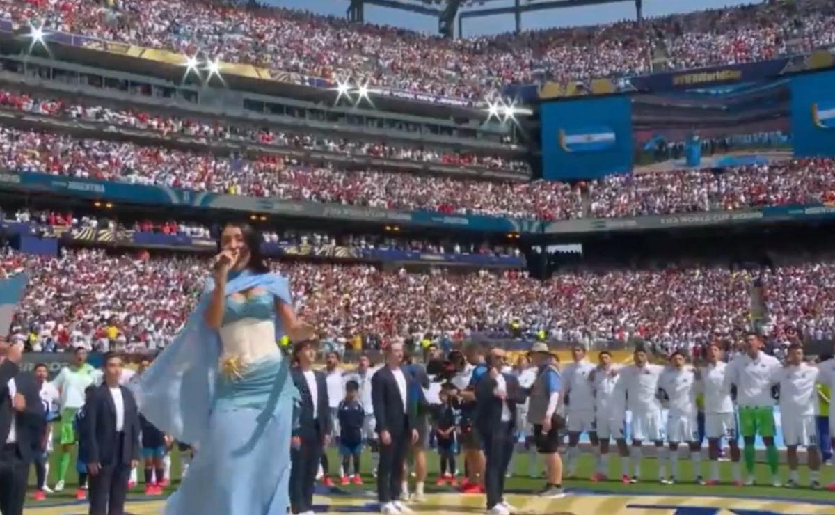 Emocionante: así sonó el himno argentino en la final del Mundial ante España
