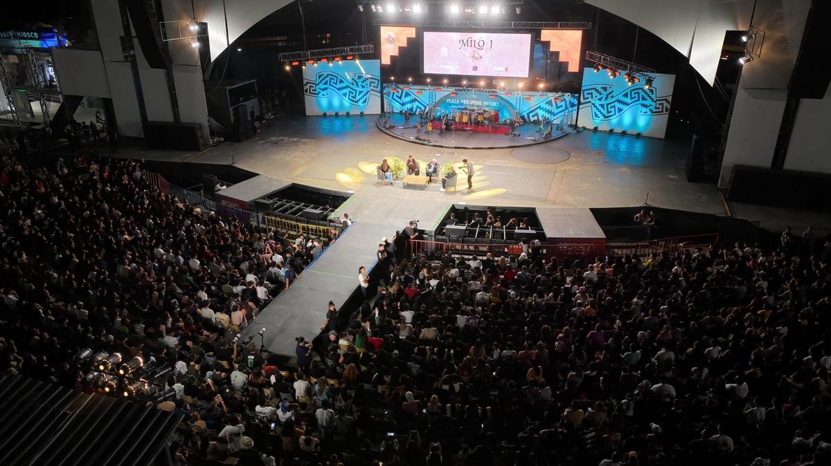 Milo J en una charla mano a mano con Cadena 3. (Foto: Daniel Cáceres)
