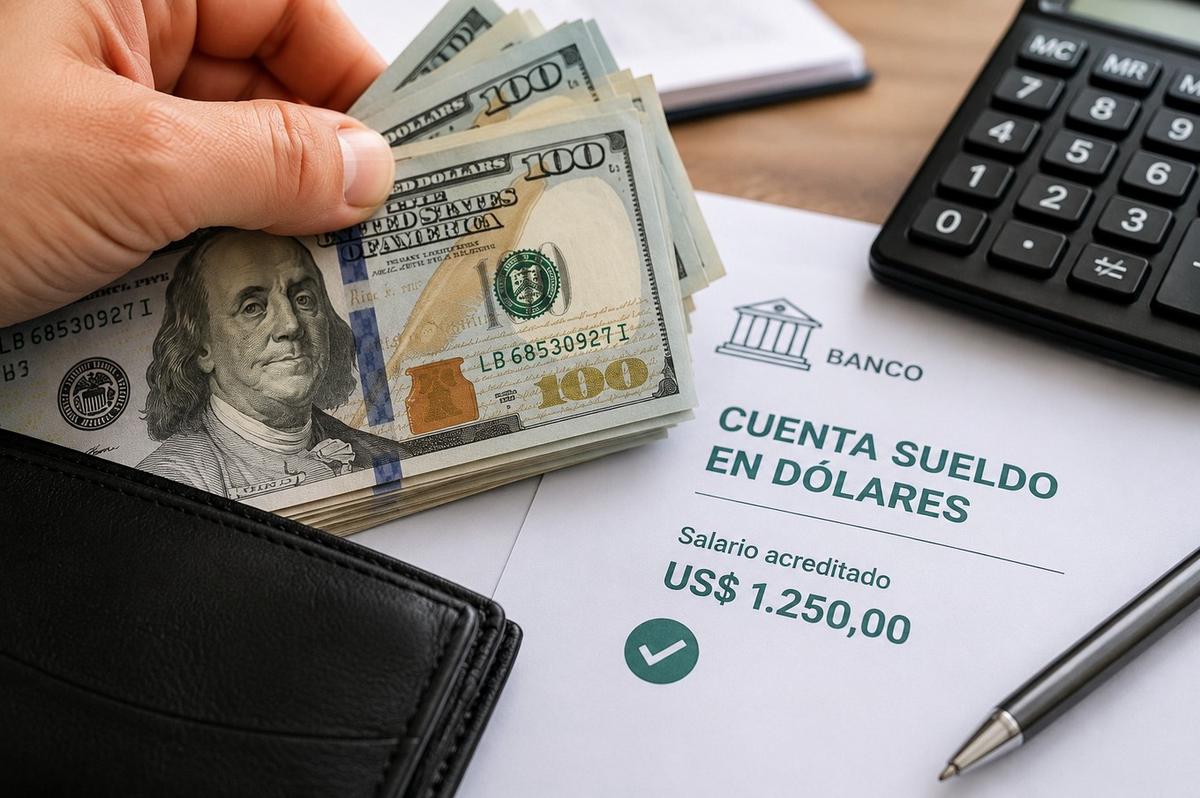 ¿Quiénes podrán cobrar el sueldo en dólares y cómo funcionarán las cuentas? (IA)