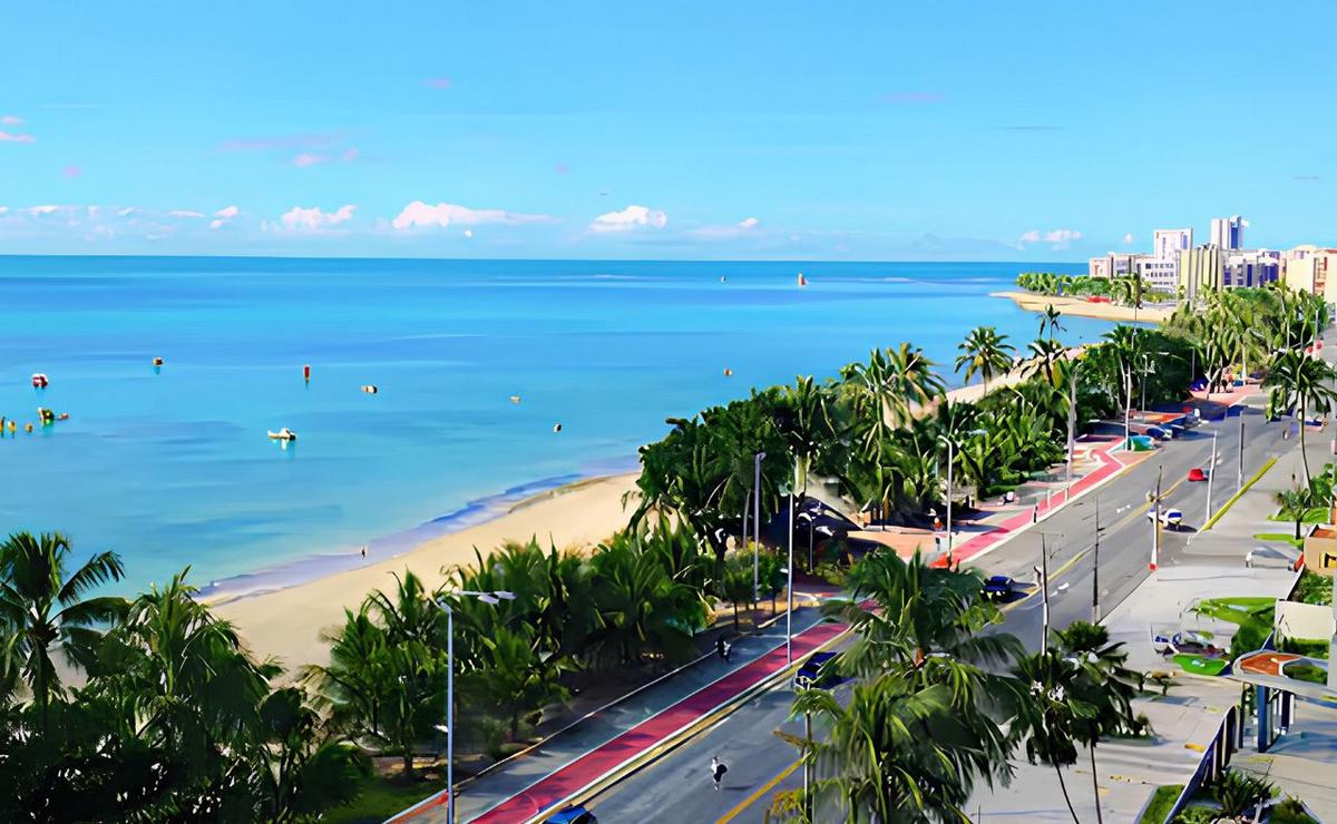 La ruta aérea desde Rosario a Maceió.