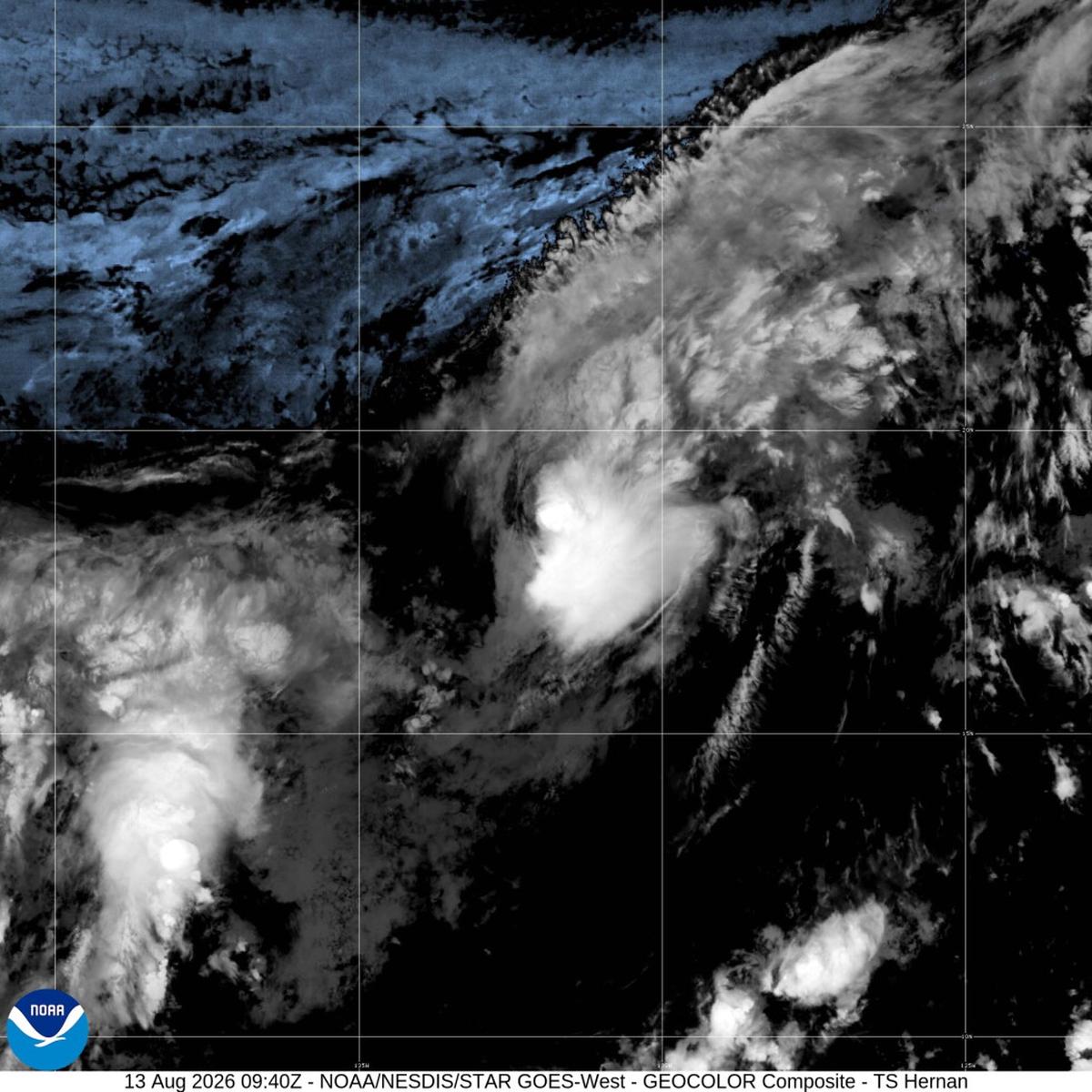 Tormenta tropical Hernán se forma en Pacífico y otro sistema podría dejar fuertes lluvias en Hawai
