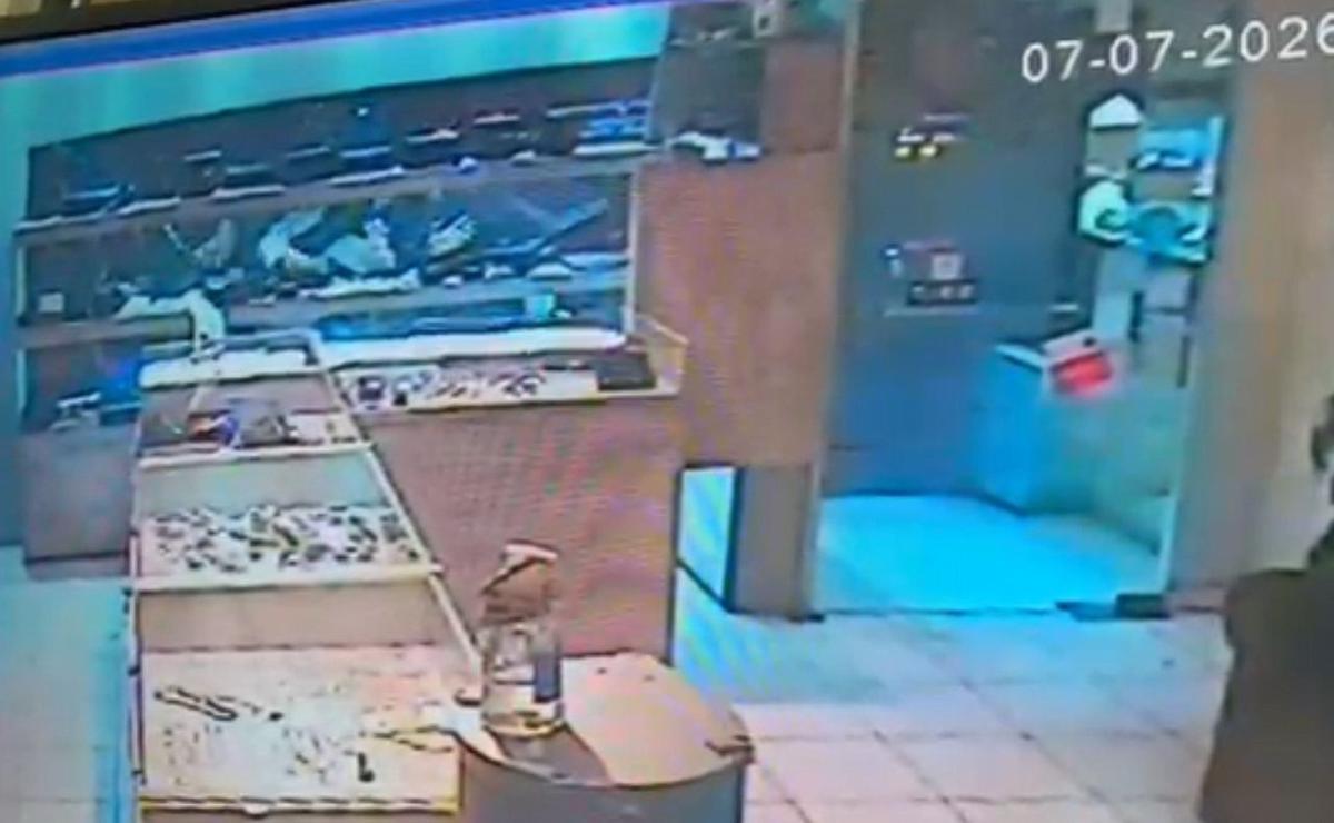 Imágenes de la cámara de seguridad de la joyería.