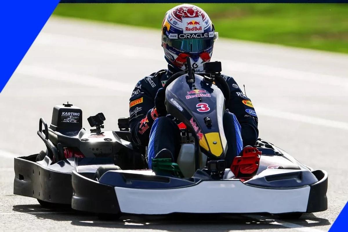 Verstappen brilló en un desafío de kartings.