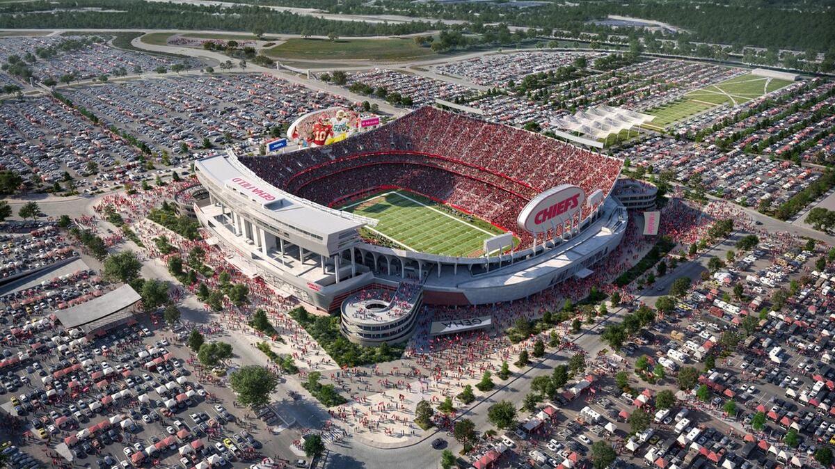 El Arrowhead Stadium, la casa de los Chiefs.