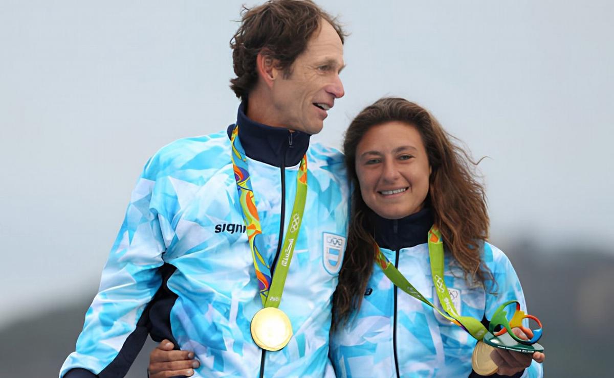 Santiago Lange y Cecilia Carranza, campeones olímpicos en yachting.