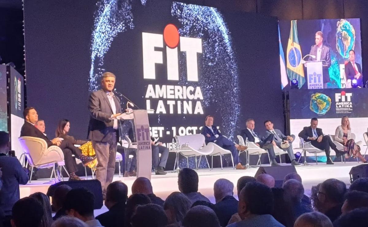 FOTO: Jorge Macri en la Feria Internacional de Turismo de América Latina (Foto: Cadena 3).