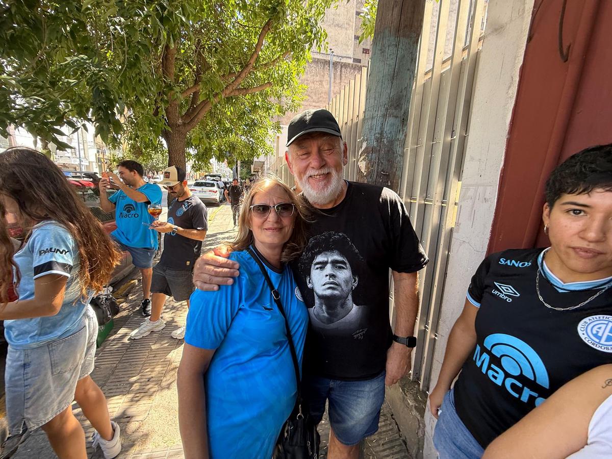 Alberdi se tiñe de celeste en la previa del clásico entre Belgrano y Talleres