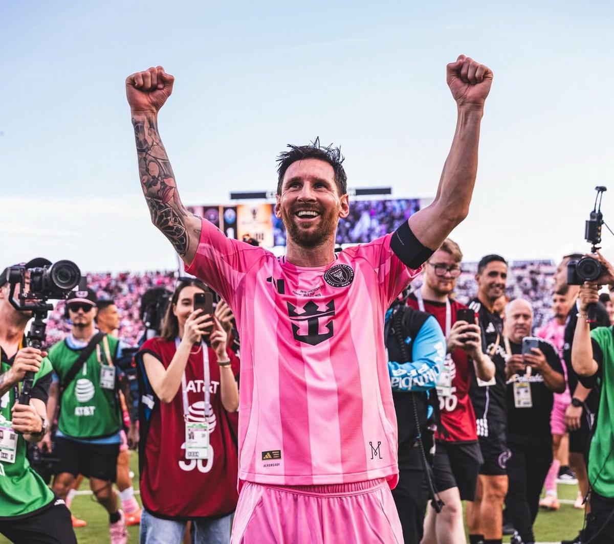 El astro rosarino celebró el título de Inter Miami.