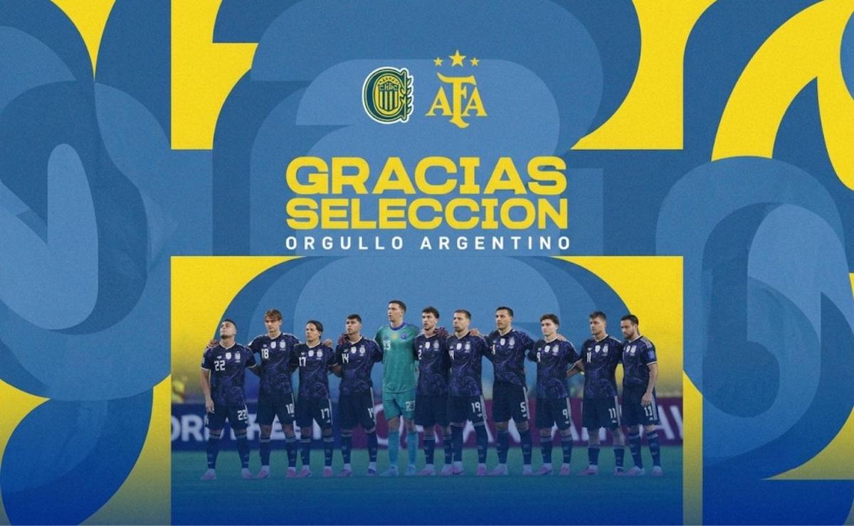 La publicación de Rosario Central en sus redes sociales.