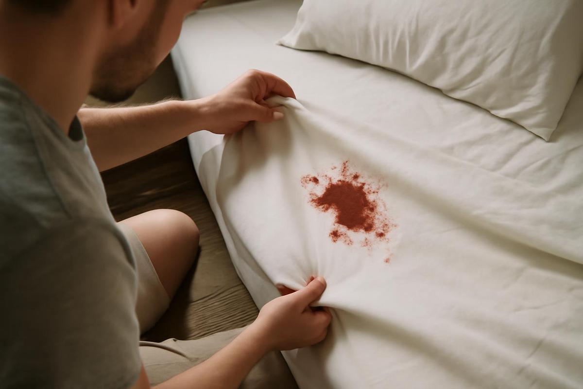 Cómo quitar manchas de sangre de sábanas y colchones