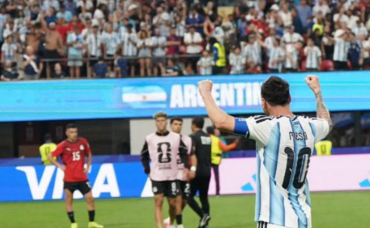 El posteo de Messi tras eliminar a Egipto. (Captura)