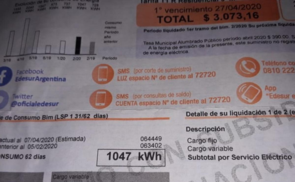 FOTO: Las boletas de servicios no podrán sumar otros cargos.