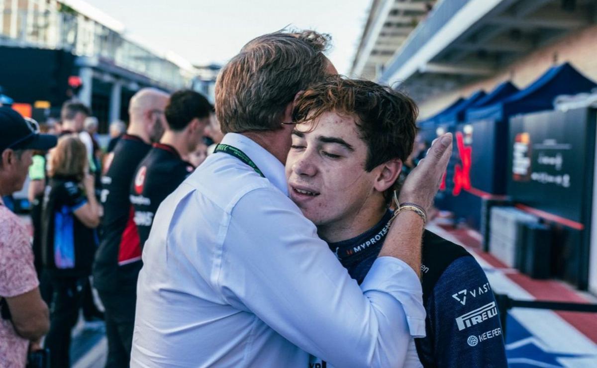 FOTO: Franco Colapinto aliviado tras el rendimiento en Austin. (Foto: Williams)