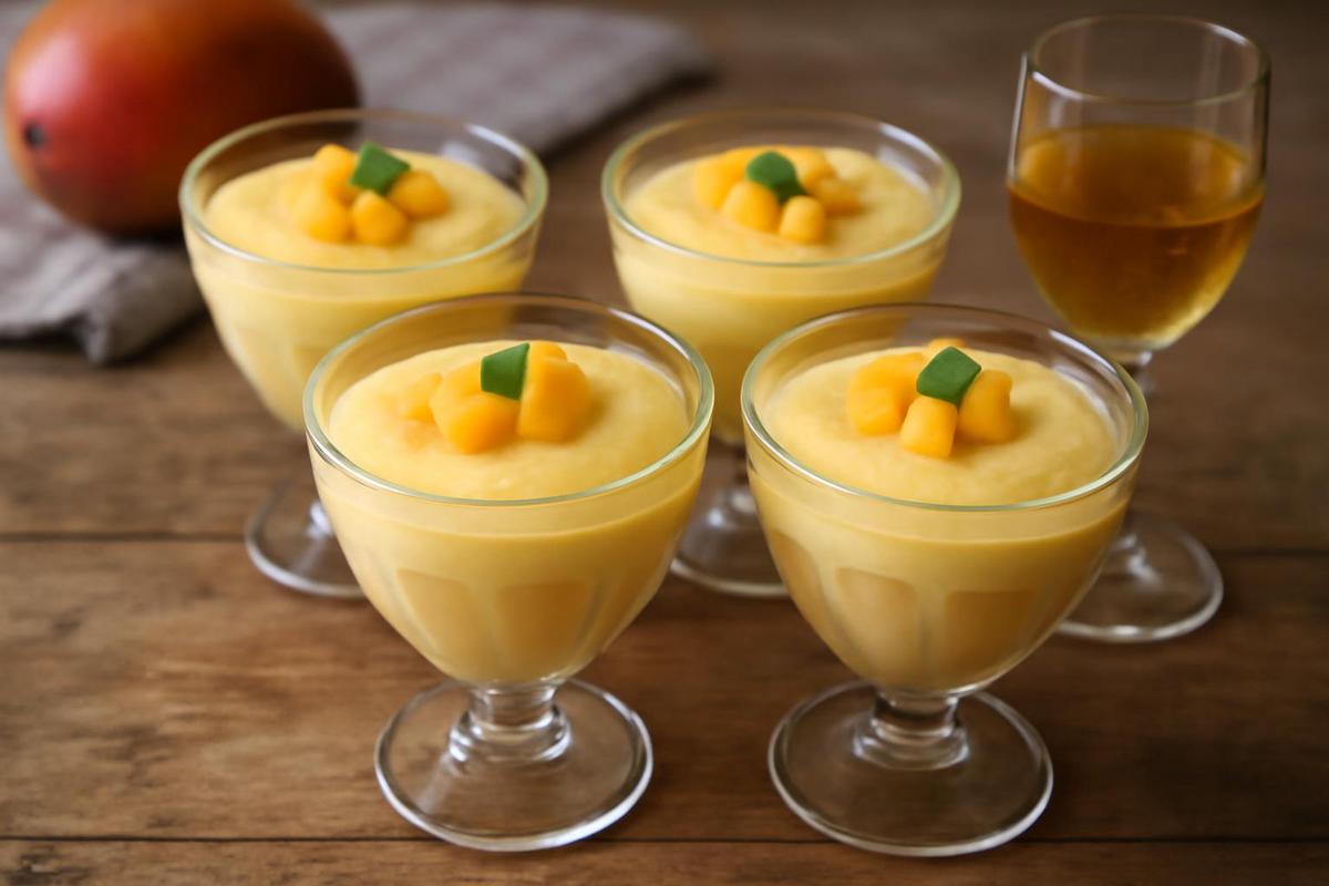 Mousse de mango, un postre refrescante