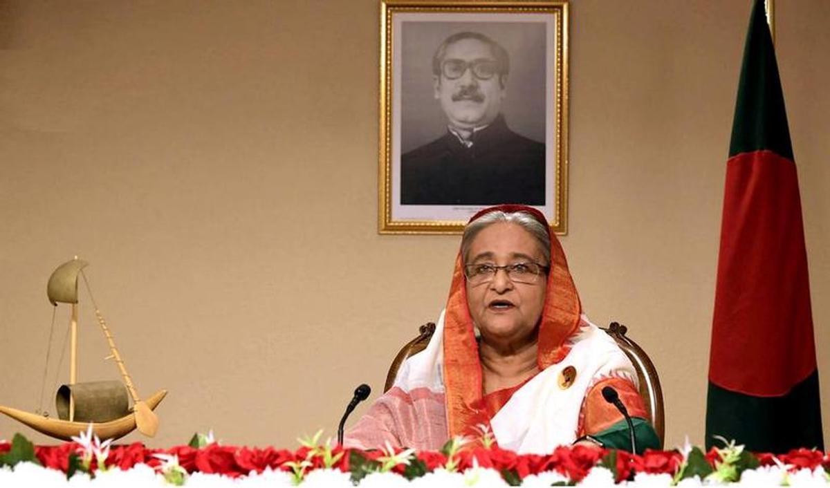 Sheikh Hasina está refugiada en la India.