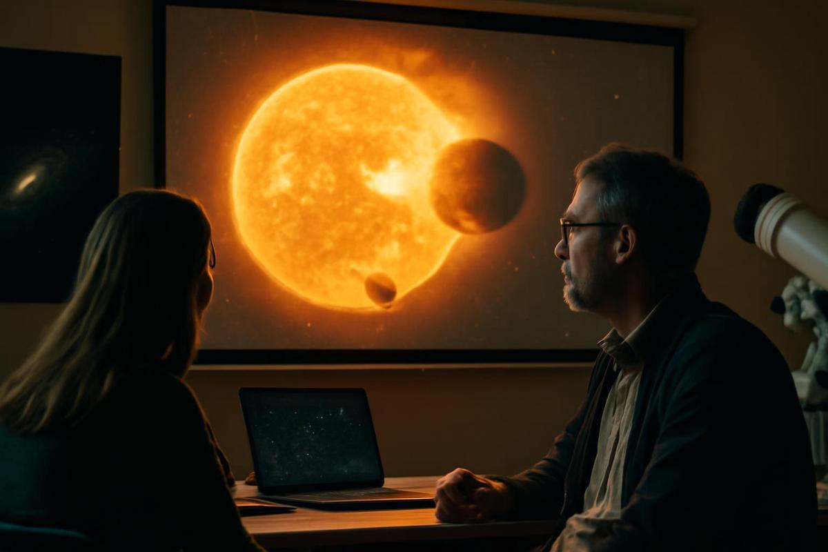Representación artística de la estrella TOI-5882