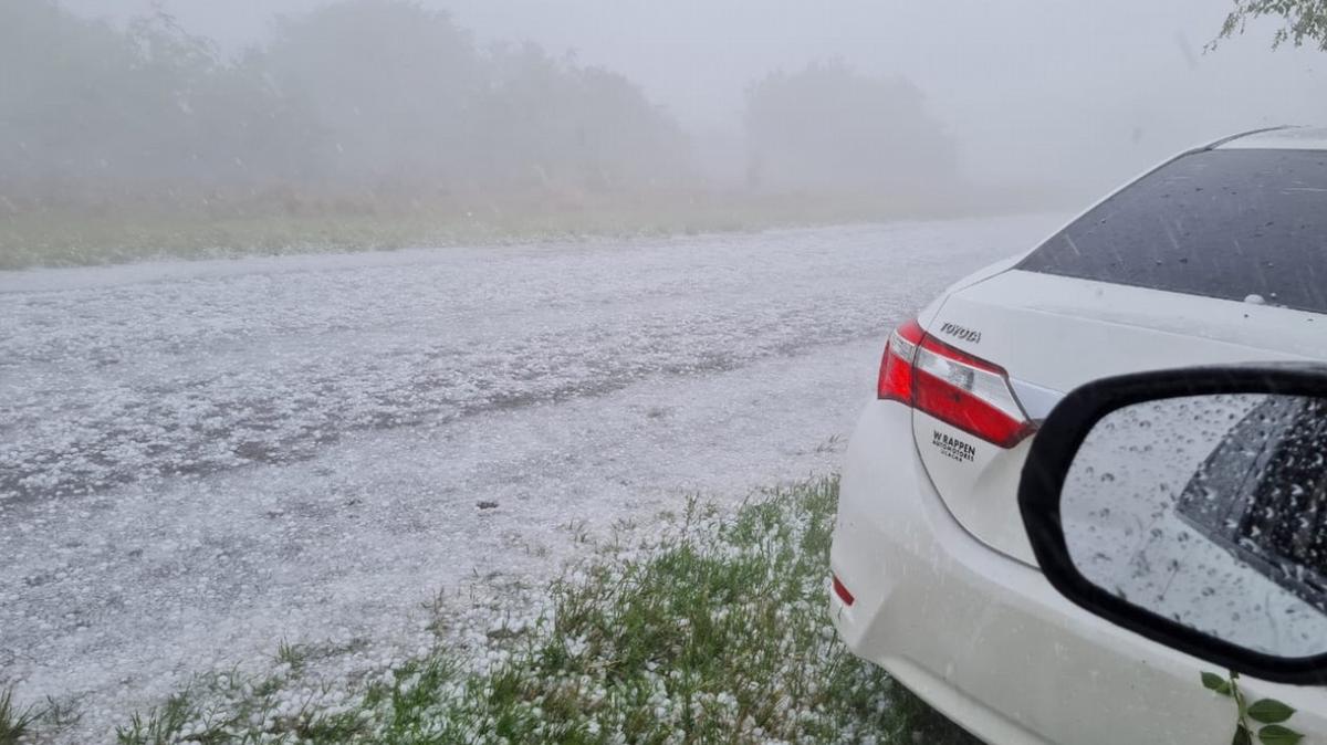 FOTO: Granizo en Olaeta (Foto: Gentileza)