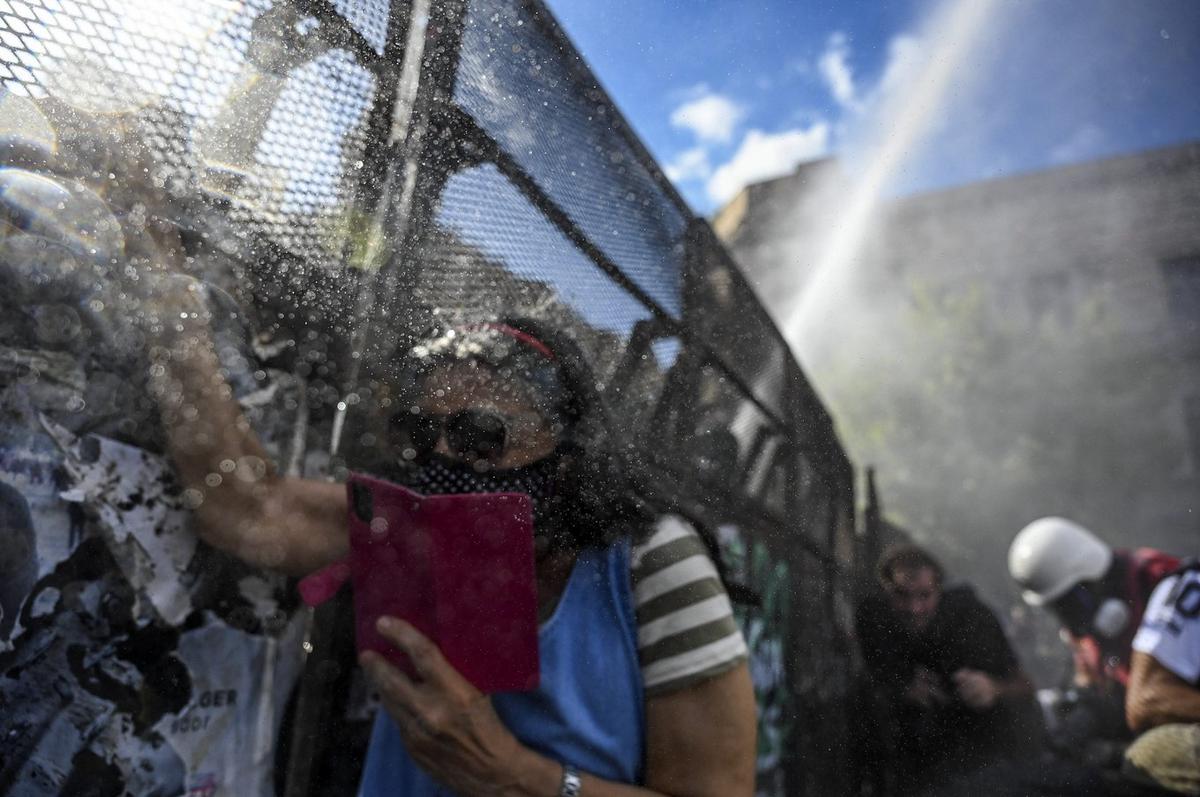 Incidentes en las afueras del Congreso. (Foto: Maximiliano Luna/NA)