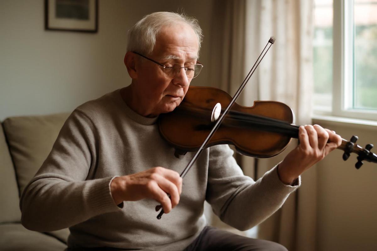 Aprender a tocar un instrumento en la tercera edad