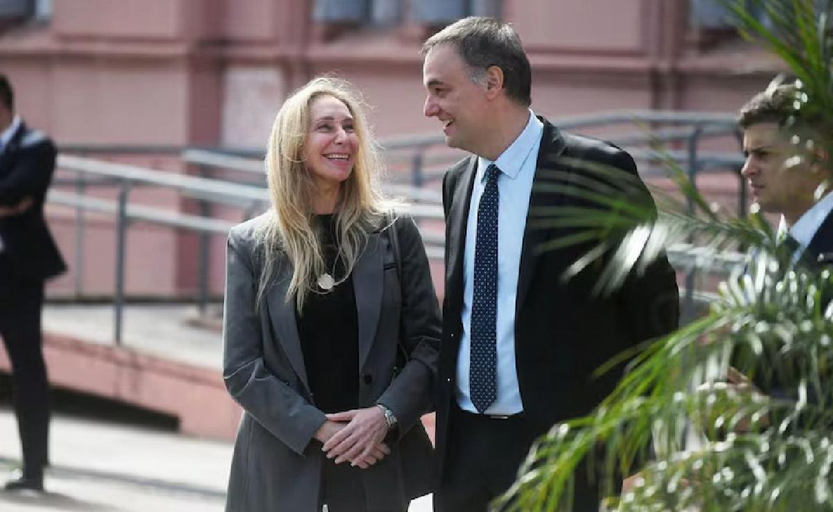 Karina Milei y Manuel Adorni. (Foto: NA/Archivo)