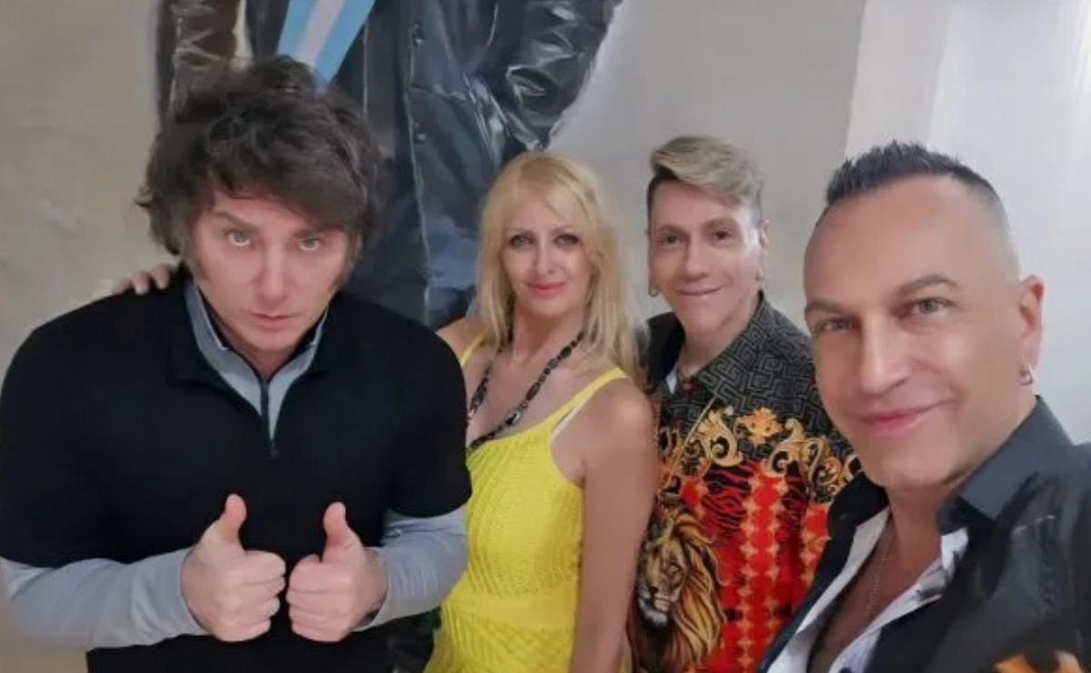 Milei junto a Roberto Piazza.