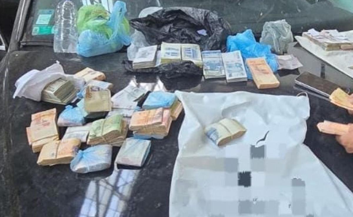 Los millones secuestrados por la Policía.