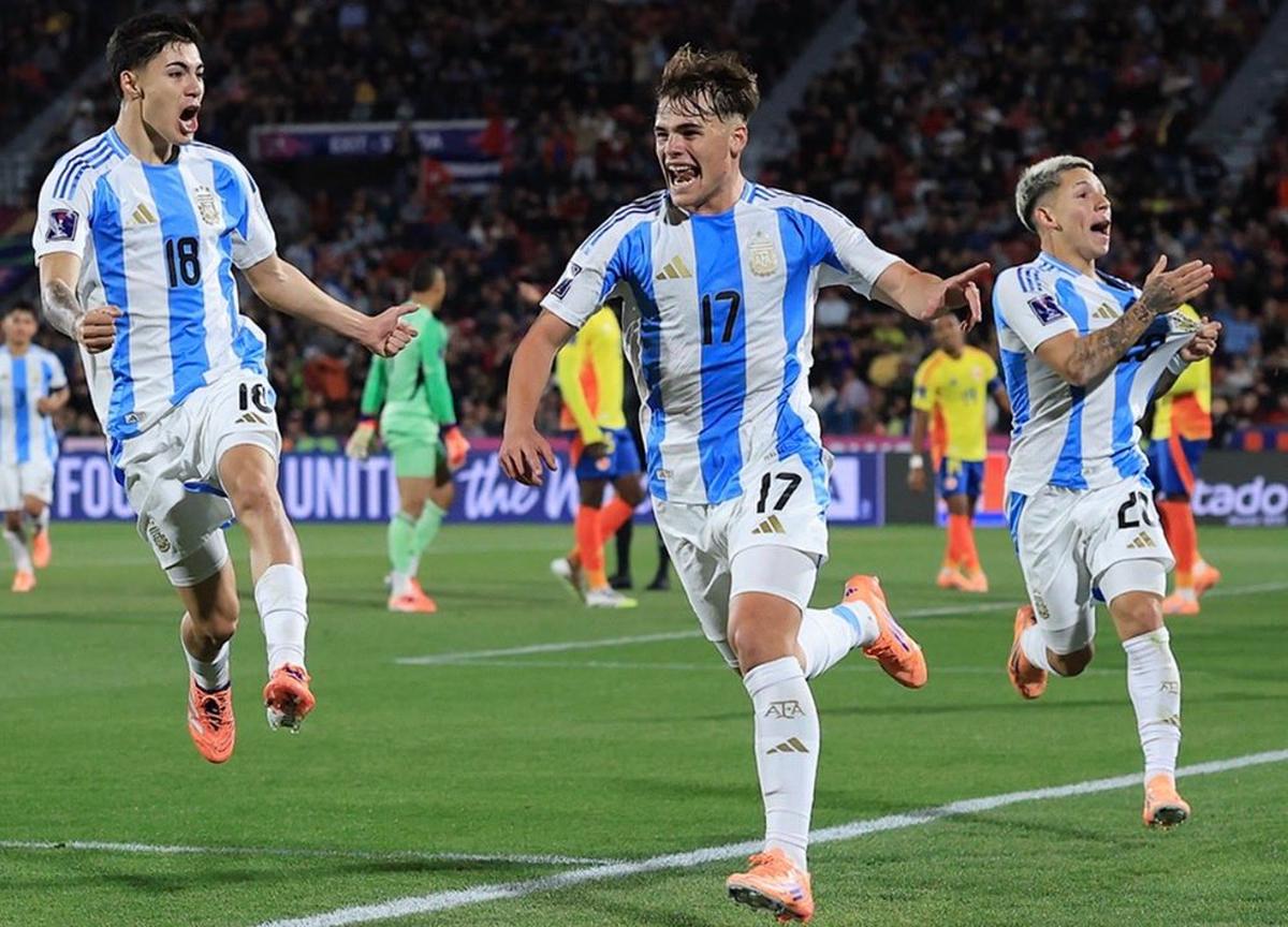 Mateo Silvetti marcó el gol ante Colombia.