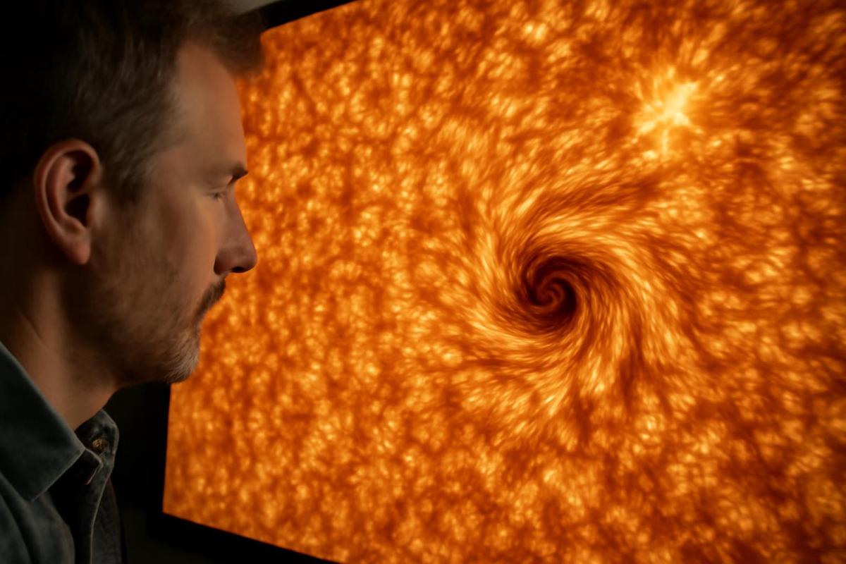 Diminutos remolinos de plasma en la superficie del Sol