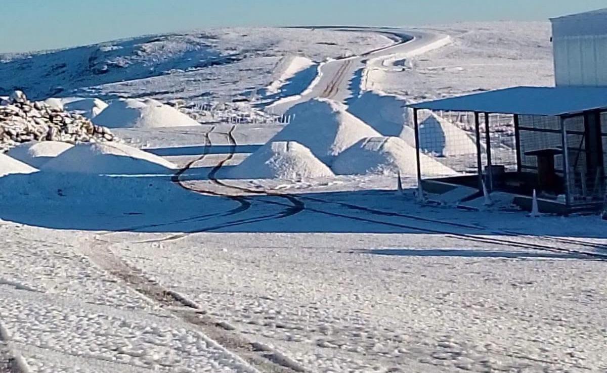 Así quedaron las sierras tras la nevada en Córdoba. (Foto: redes)