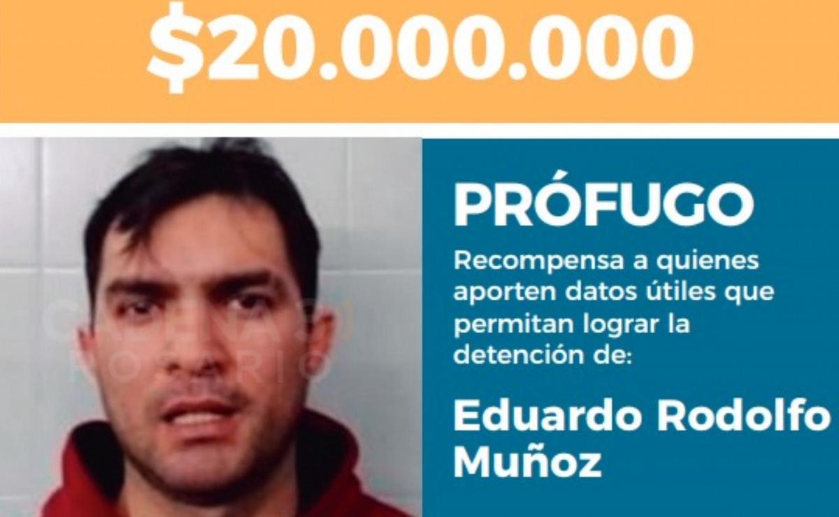 Recompensa por datos de Eduardo Rodolfo Muñoz.