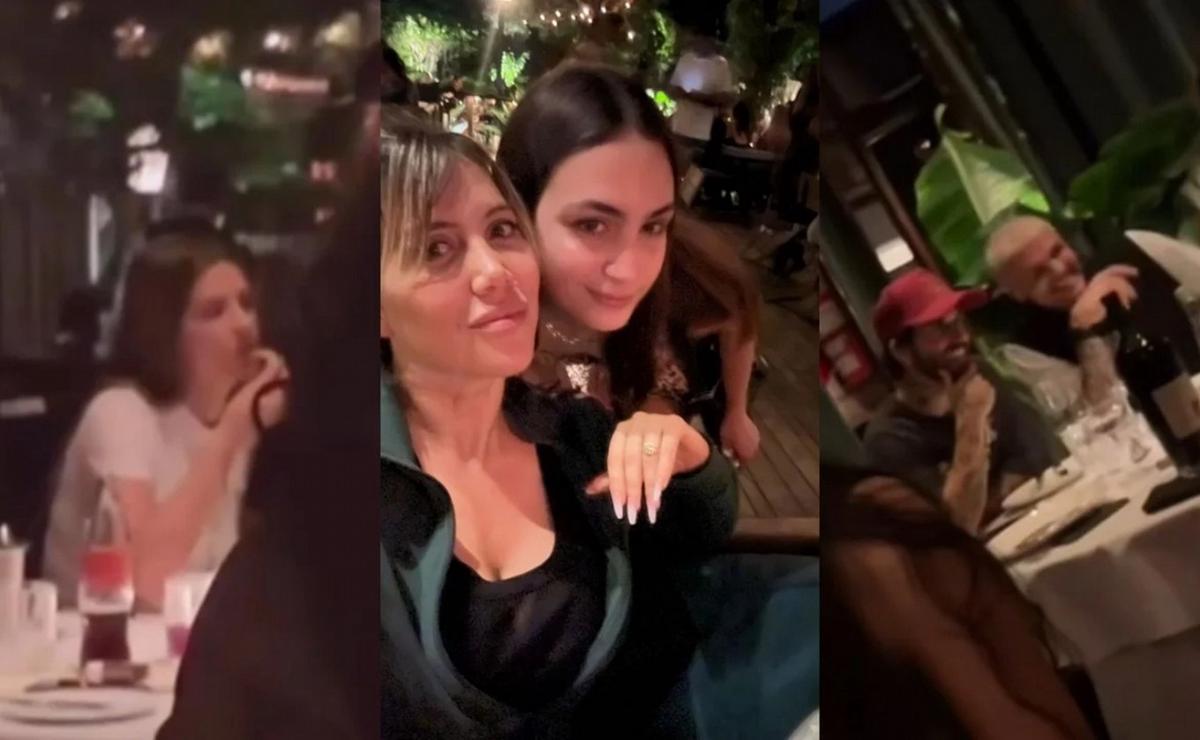 FOTO: Wanda, la China Suárez, Icardi y L-Gante, coincidieron en un restaurante (Foto: NA).